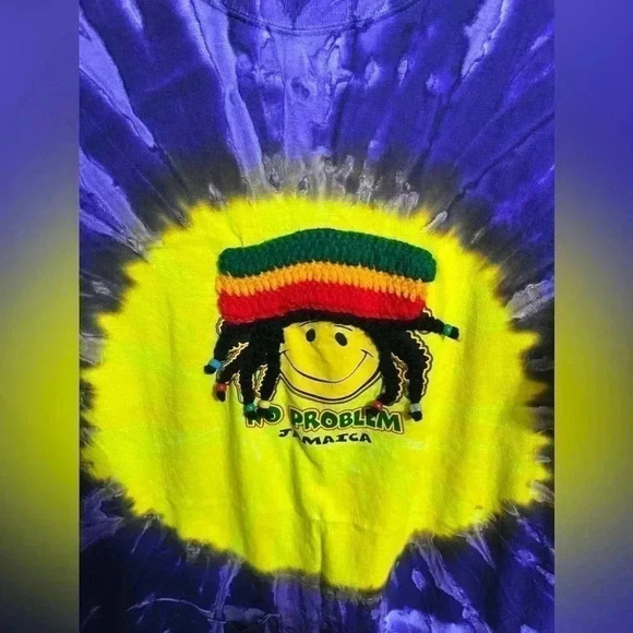 Tie Dye ‘Jamaica’ Oversized Tee/ Swim Cover Up/ Night Shirt. Size: XL - Picture 13 of 13